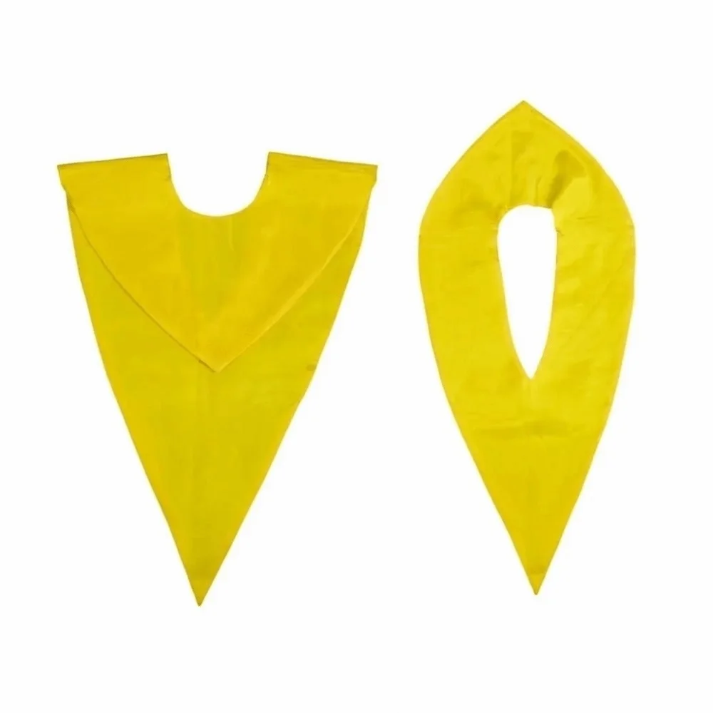Étole de graduation en satin, couleur unie, col en V, accessoires pour cérémonie académique et de remise de diplôme