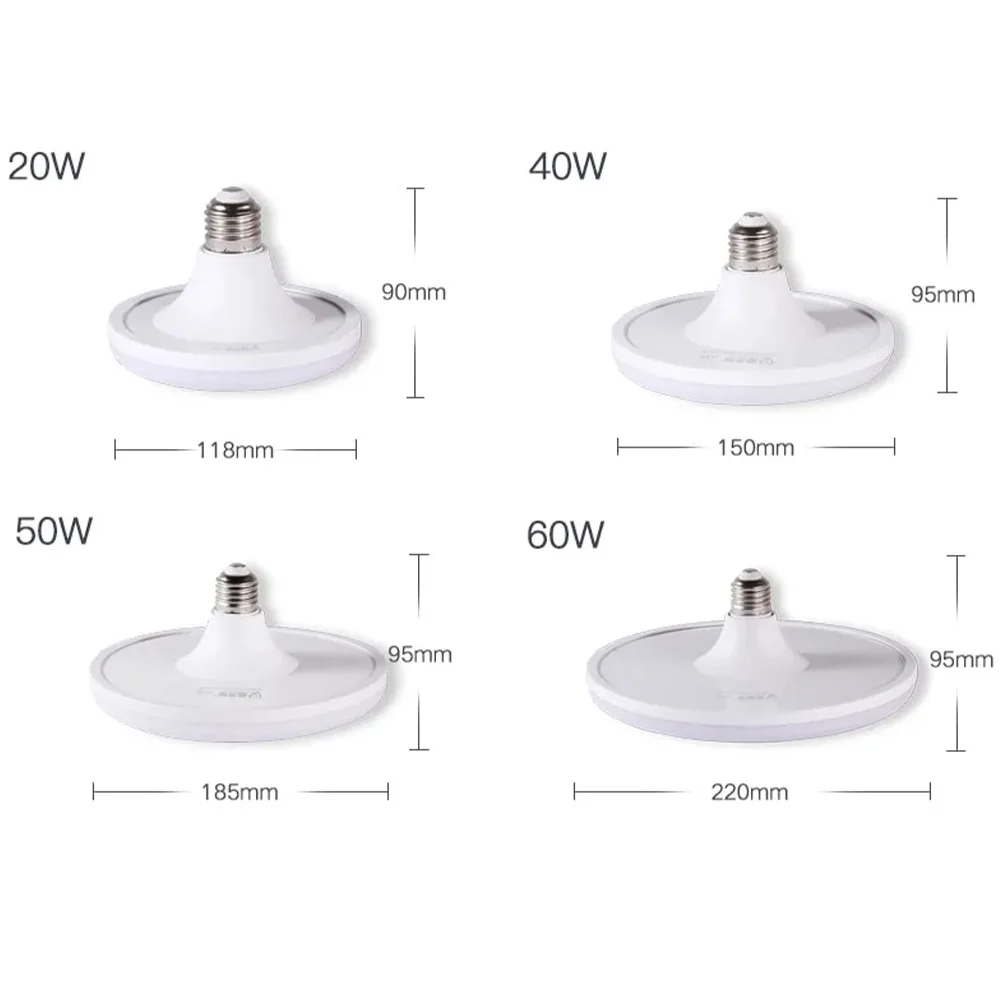 السوبر مشرق LED لمبات E27 تركيبة إضاءة المنزل 220 فولت UFO أضواء لمبة قوة كبيرة مصابيح السقف الفلورسنت 20-150 واط الكرة لمبة مصباح #6