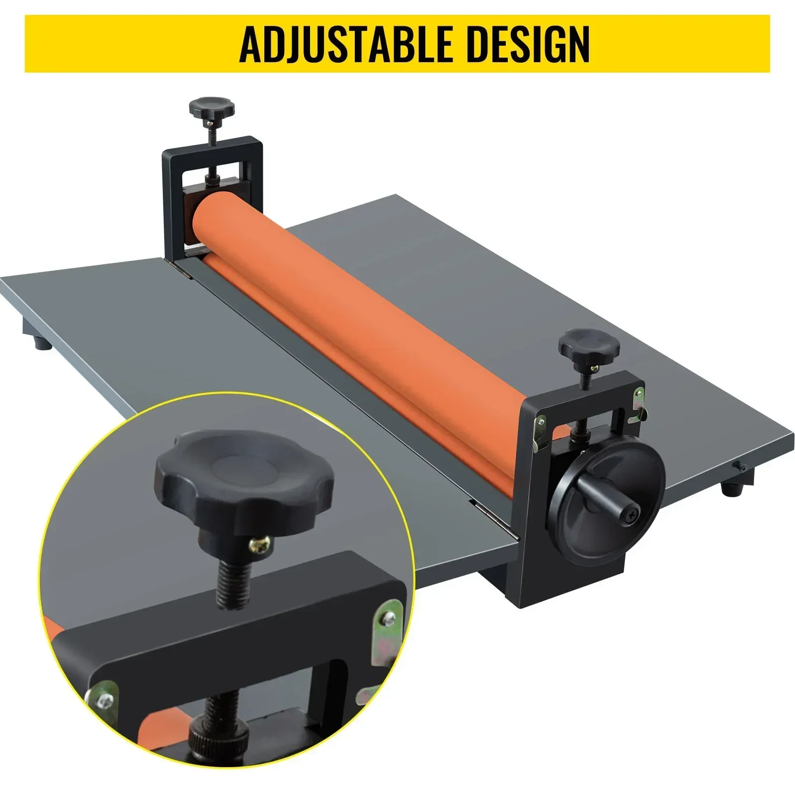 New! 25.6"x1" Manual Cold Roll Laminator Machine Sheets Document Plasticizer Fits Poster Painting Photo Book Cover