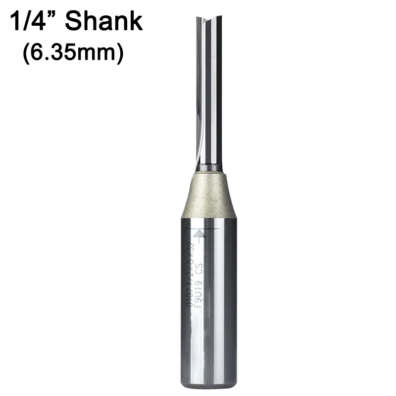 

1/4" Shank 6.35mm TCT Straight Router Bits 1.6mm-6mm Woodworking Carving 2 Flute Milling Cutter Wood Engraving Carbide CNC Bits