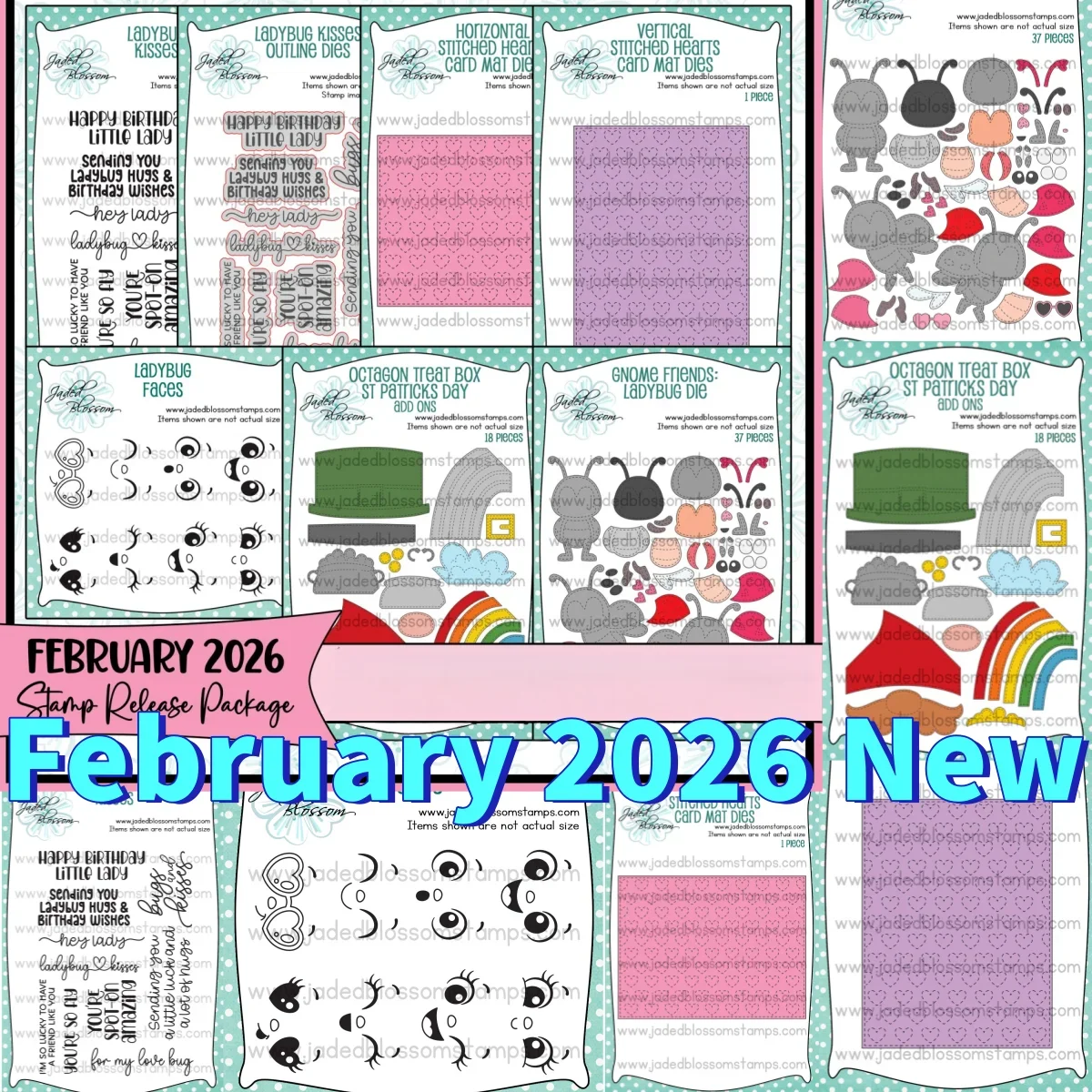 Rainbow Ladybug Metal Cutting Dies Clear Stamps For DIY Scrapbook Craft Decoration Template Card February 2026 Valentine New - view 3