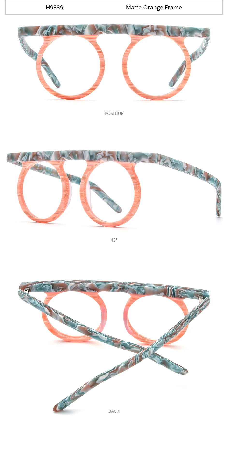 HEPIDEM Acetat Brille Rahmen Männer neue Retro runde quadratische Rhomboid Brille Frauen Nerd Vintage Brillen Brille – Detail 32