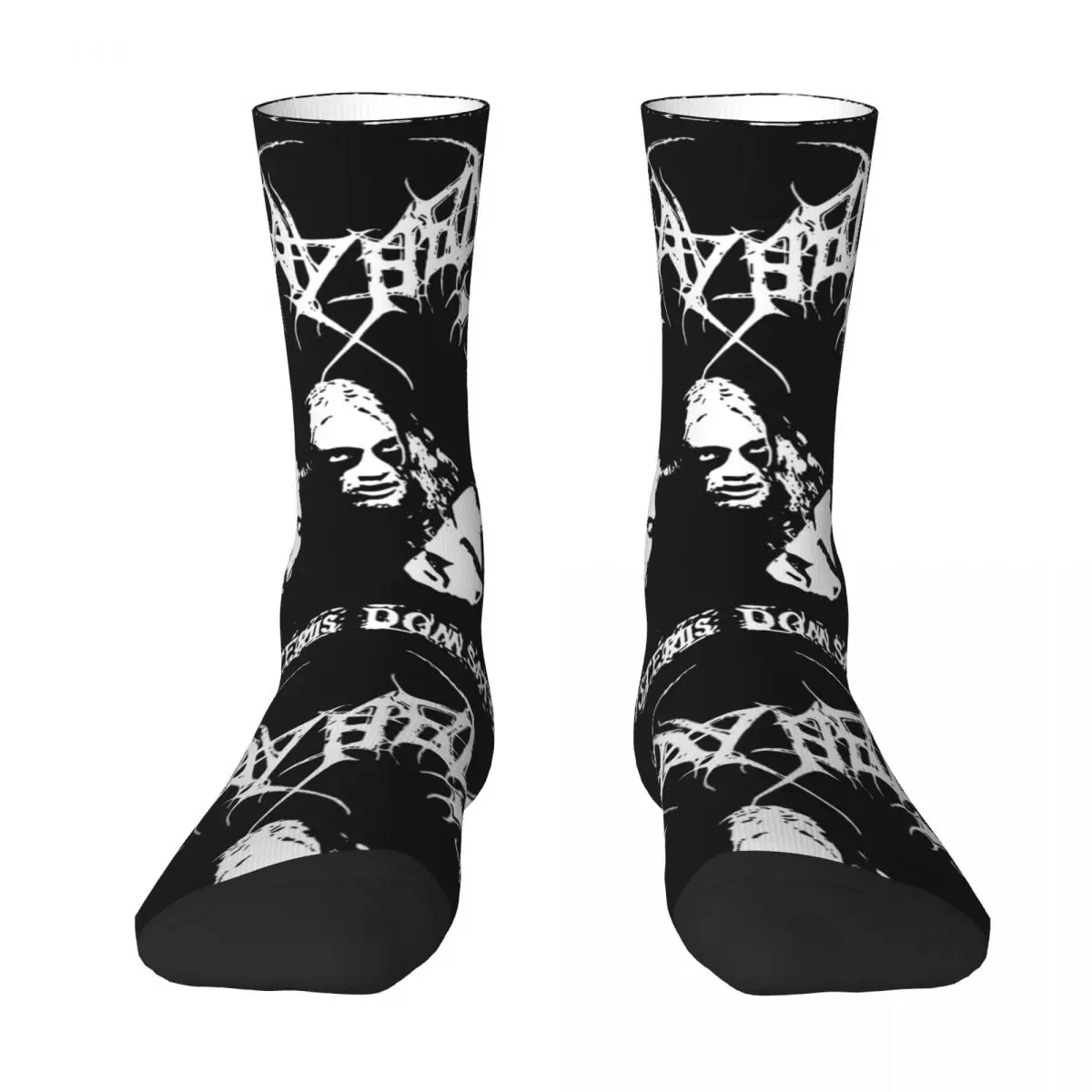 Rapper Mayhem Socks Black Metal Music Gothic Stockings Winter Anti Sweat Men Socks Warm Soft Graphic Outdoor Sports Socks