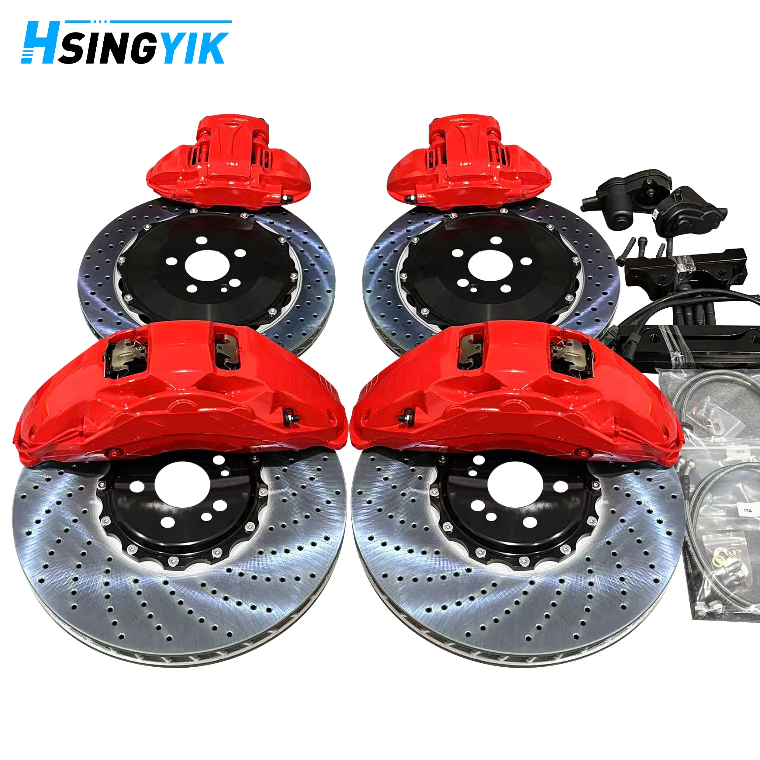 4 6 Piston Front & Rear Brake Disc Big Brake Kit For Chevrolet C6 C10 K10 1987
