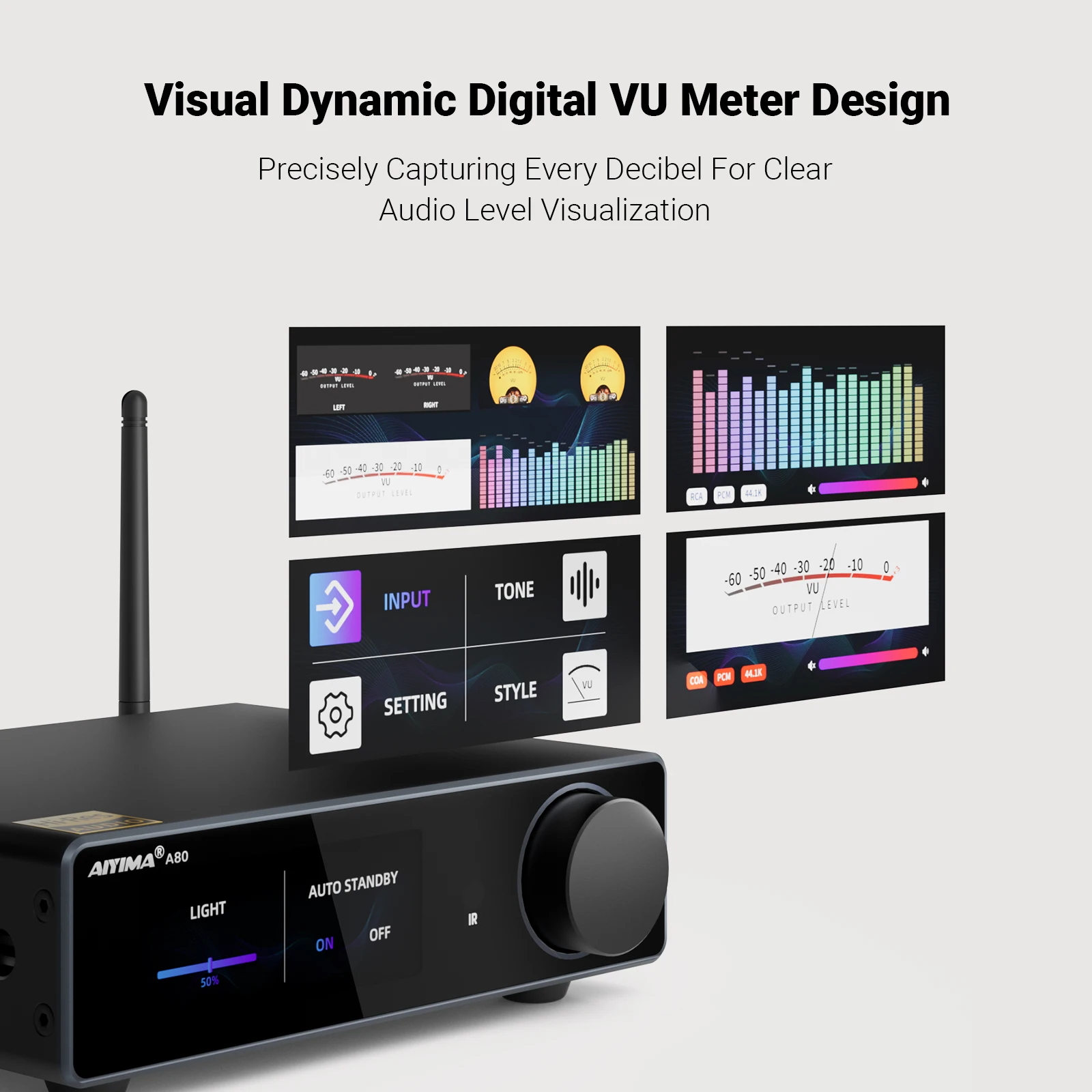 AIYIMA オーディオ A80 TPA3255 Bluetooth DAC ステレオ PFFB パワー