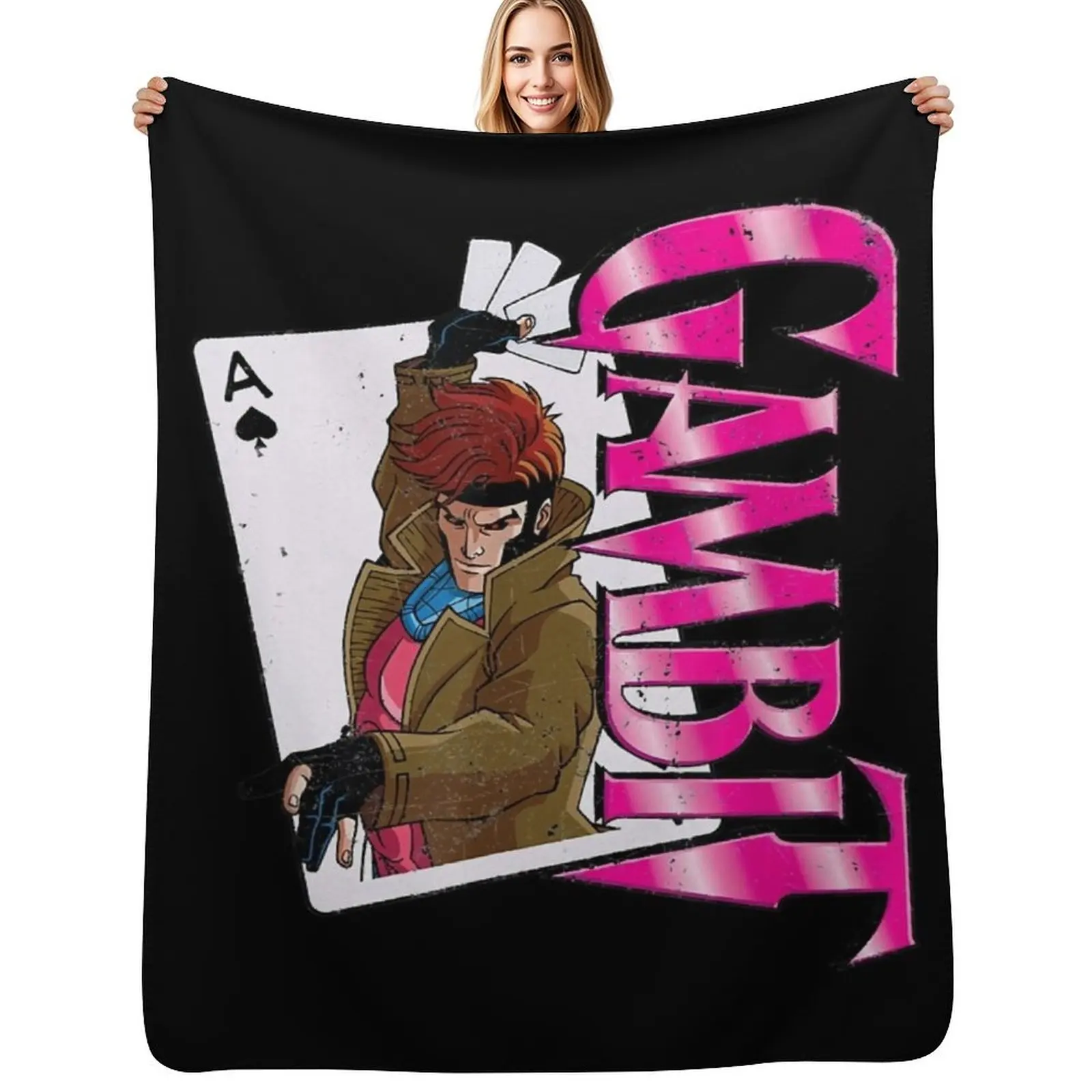 

S Men Gambi Card Retro Throw Blanket Picnic Summer Beddings Polar Luxury St Blankets
