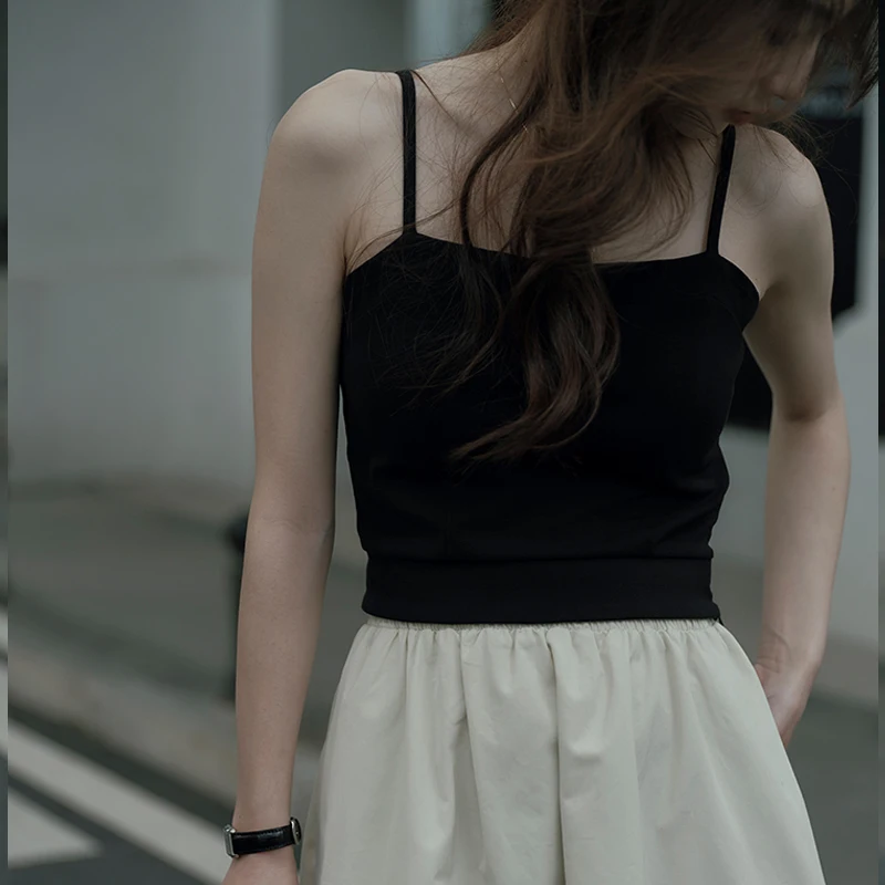 퓨어 디자이어 스몰 스트랩 베스트 여성용 수트 이너 보바 여름 바람 베이스 INS 슈퍼 얇은 아우터웨어 슬리밍 탑