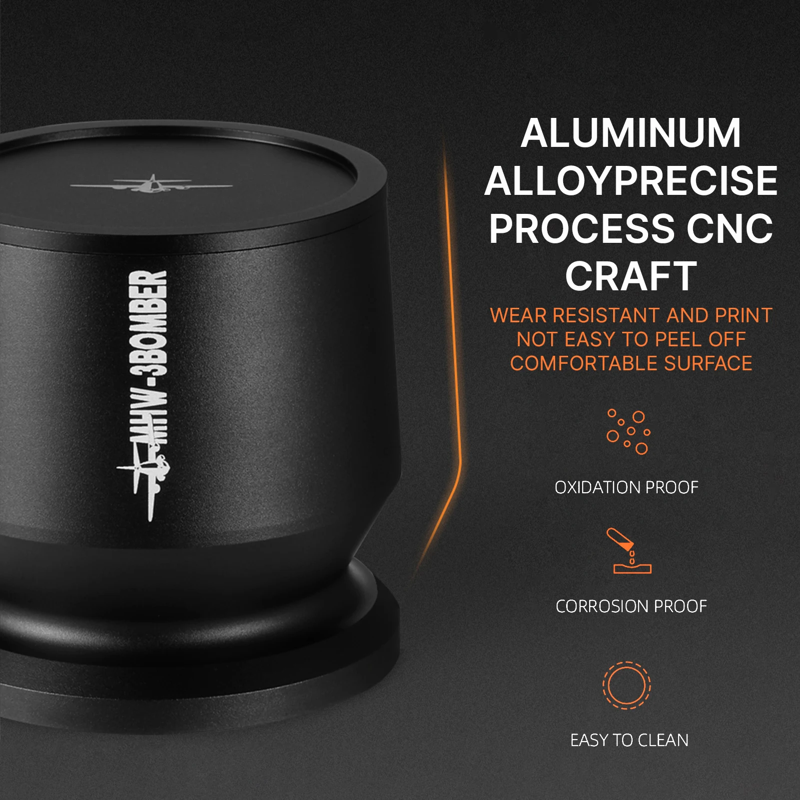 MHW-3BOMBER 58 مللي متر سبائك الألومنيوم مسحوق القهوة المنتقى الجرعات كوب مع حلقة الجرعات أعمى شاكر مسحوق القهوة استقبال الحاويات