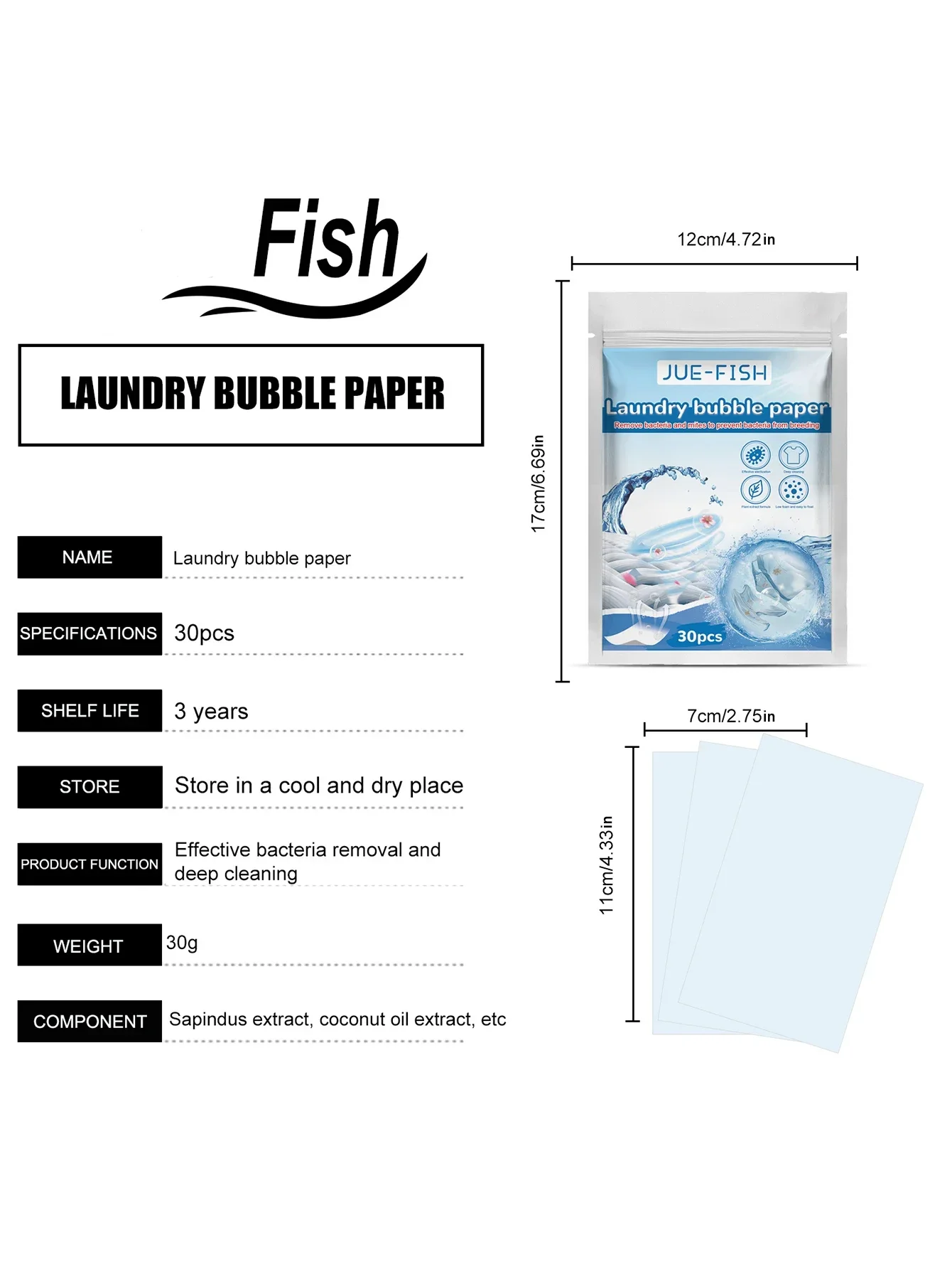 Plastic-Free Laundry Detergent Sheets Laundry bubble Paper Biodegradable Cleaning Strips for commercial /laundry room