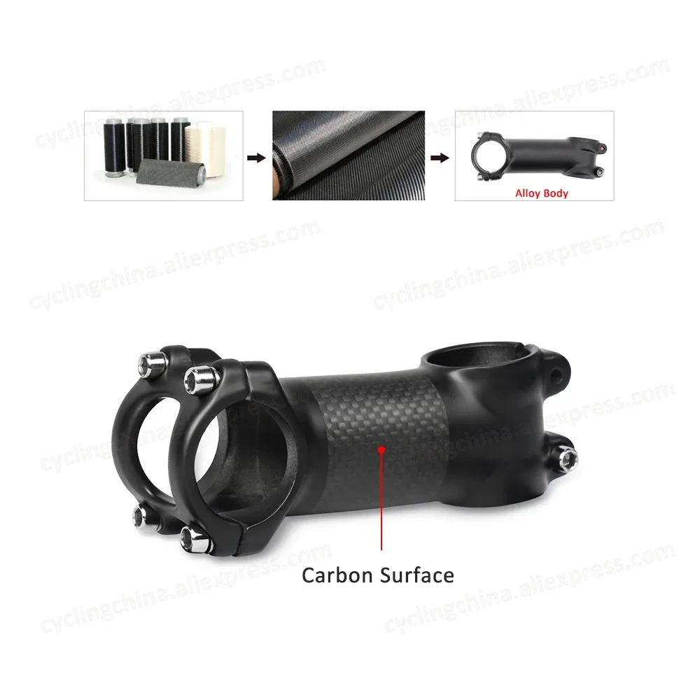 Race Face Next 3D Forged Alloy + Carbon Fiber Road/Mountain Bike Stem 6/17 Degree Riser Black&Red Bright Logo Bicycle Parts