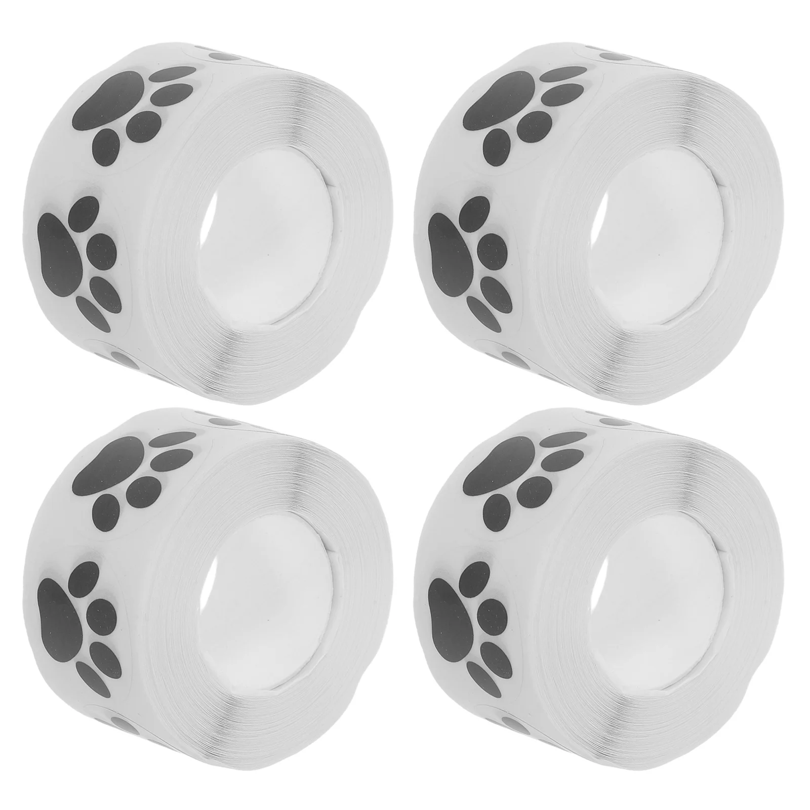 

4 Rolls Car Paw Print Decoration Stickers Transparent Base Easy Apply Remove Dog Cat Footprint Vehicle Sticker Roll for Auto