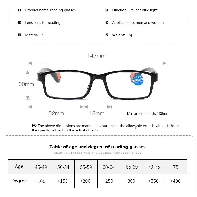 TR90 Ultra-Light Reading Glasses Woman Men Clear HD Lens Presbyopia Eyeglasses Diopter +1.0 1.5 2.0 2.5 3.0 3.5 4.0