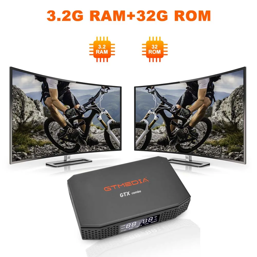 GTMEDIA GTX Combo Android 9.0 + DVB-S2/T2/C,8K 4K H.256 2GB 16GB S905X3 Android 9.0 odbiornik satelitarny wsparcie CI Plus gniaz