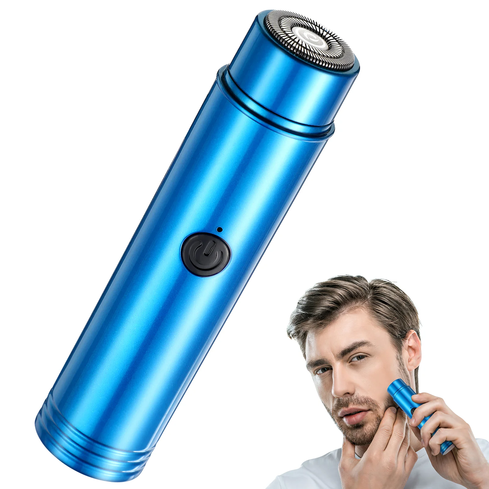 

1 PCS USB Rechargeable Double Guard Electric Men Portable Mini Trimmer for Chin Upper Lip Smooth Close for Armpits