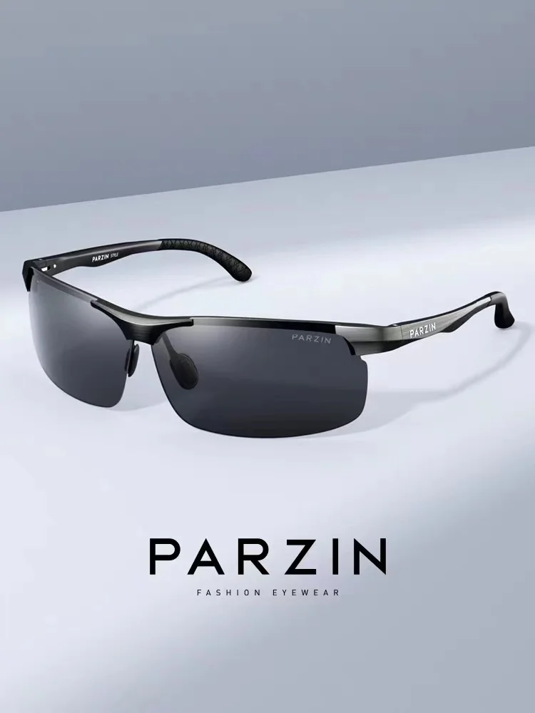 

PARZIN Polarized Sunglasses For Men Quality AL-Mg Driving Sun Glasses UV Protection Sports Goggles Male 8003