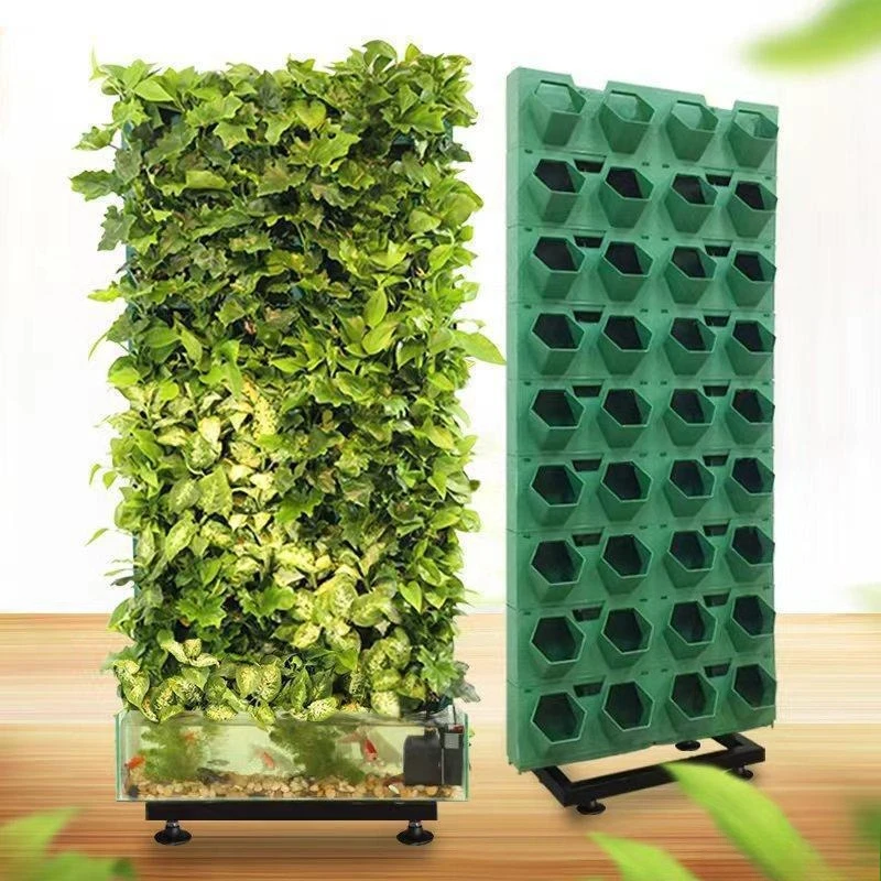 

Mobile plant wall screen partition multi-layer flower stand rooftop balcony vegetable planting three-dimensional vegetable garde