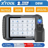XTOOL D8W Wireless All System Car Diagnostic Tool Bidirectional OBD2 Scanner Online ECU Coding  Active Test 3-Year Update