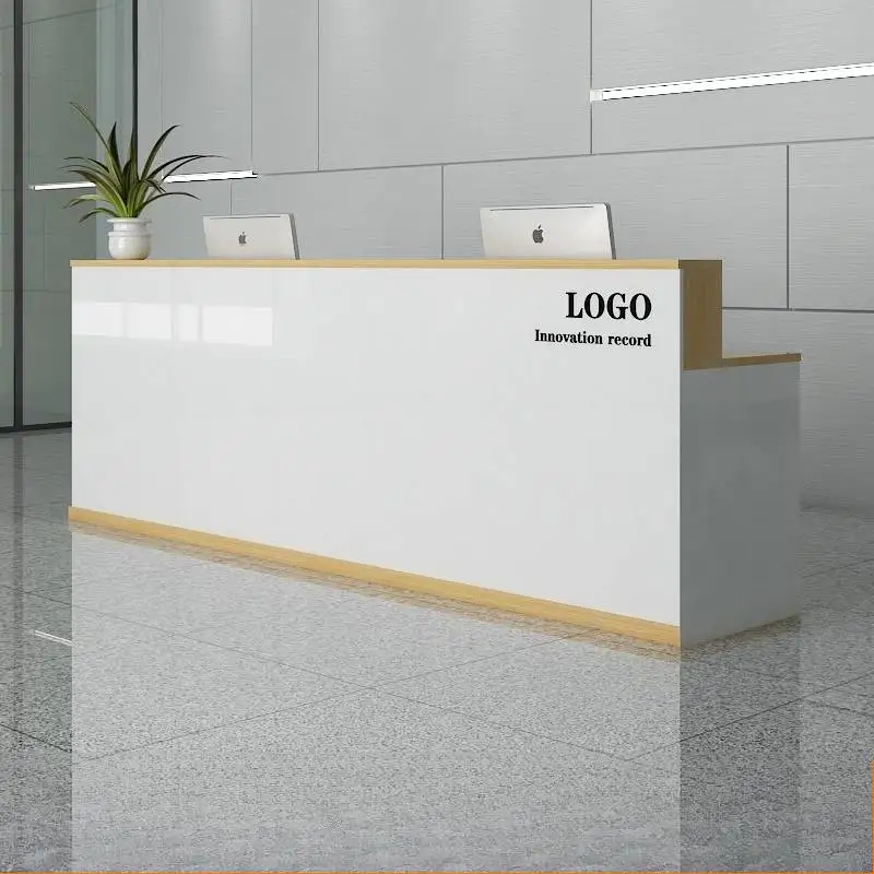 Green Orange Reception Desks Vintage Storage Classic Luxury Reception Desks Corner Modern Rezeption Theke Office Furniture