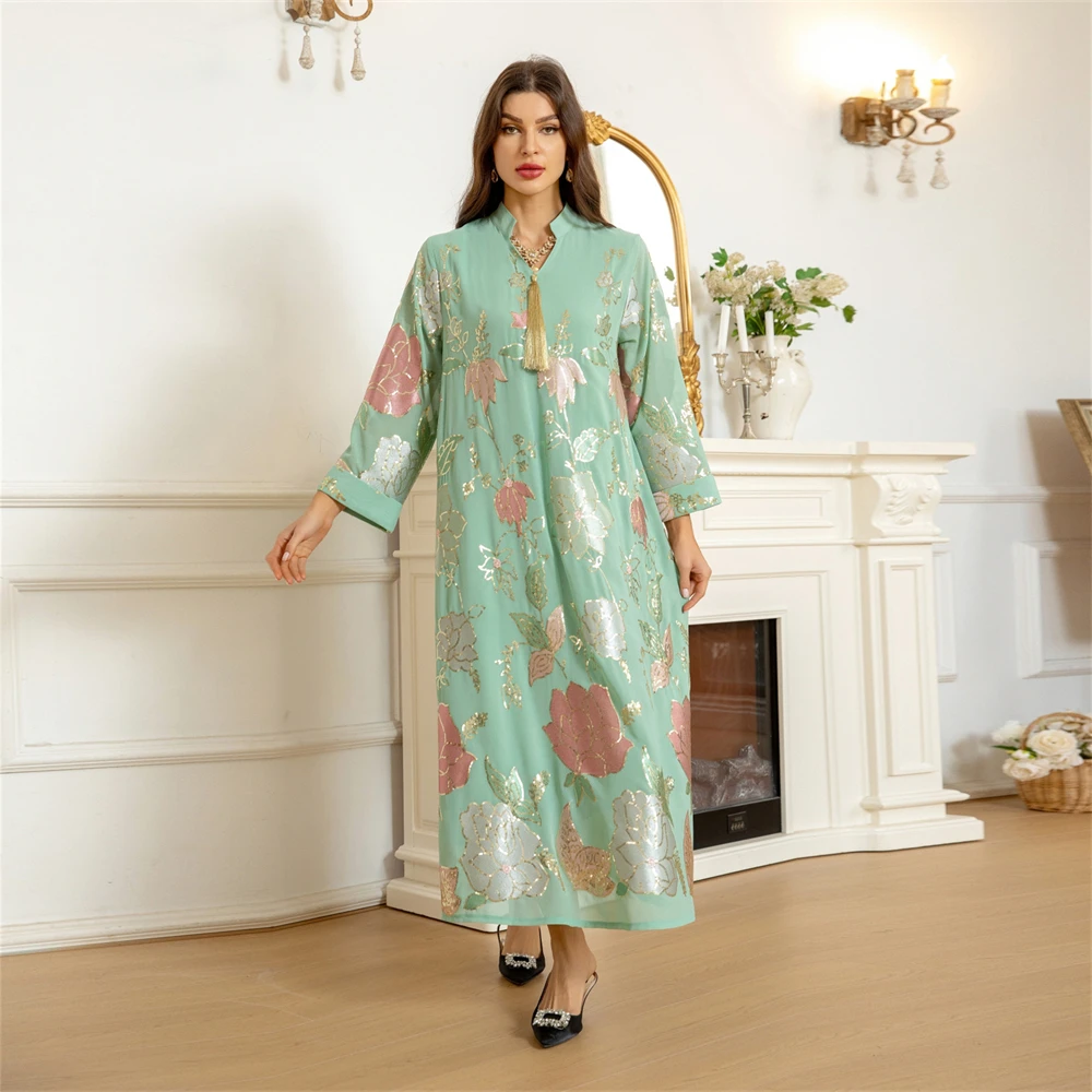 

Ramadan Kaftan Dubai Muslim Dress Women Abaya Caftan Islam Pakistan Arabic Long Dress Turkey Robe Femme Musulmane Robe