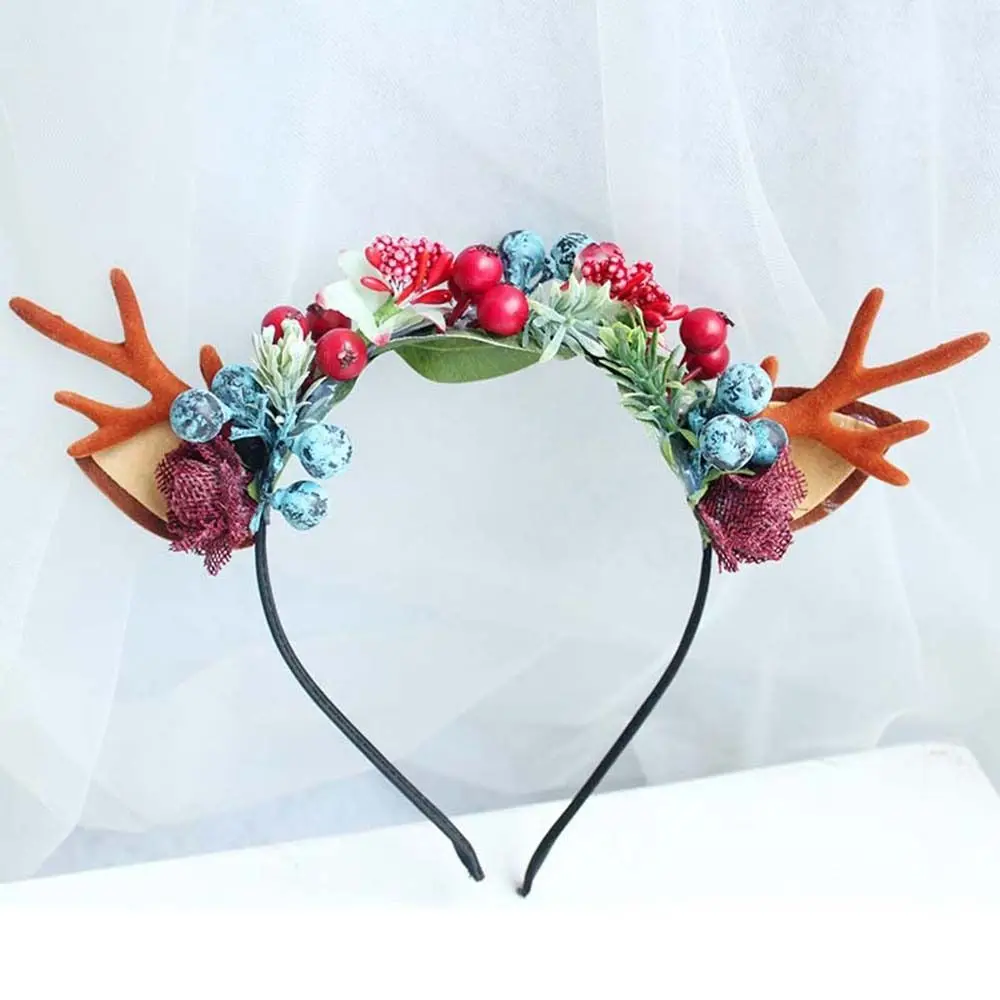 Gorros bonitos para niña, flor de rama femenina, aro para la cabeza de estilo coreano, accesorios para el cabello, banda para el cabello para mujer, diadema con astas