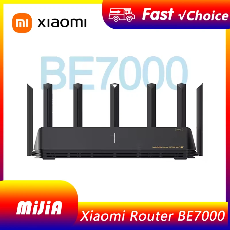 

Xiaomi Router BE7000 Mi Router 7000 1GB Mesh PPPoE Tri-Band WiFi Repeater Signal Amplifier VPN IPTV 4x2.5G Ethernet Ports Modem