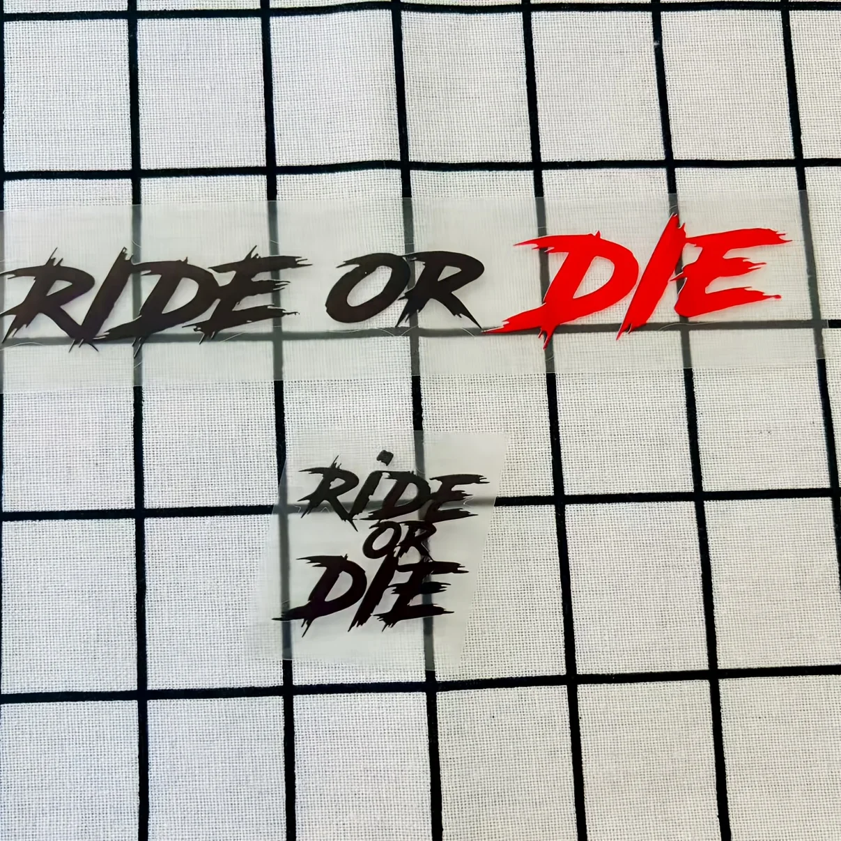 

Ride or Die Vinyl Stickers (2Pcs/Set), Waterproof Decals for Motorcycle Bicycle Helmet