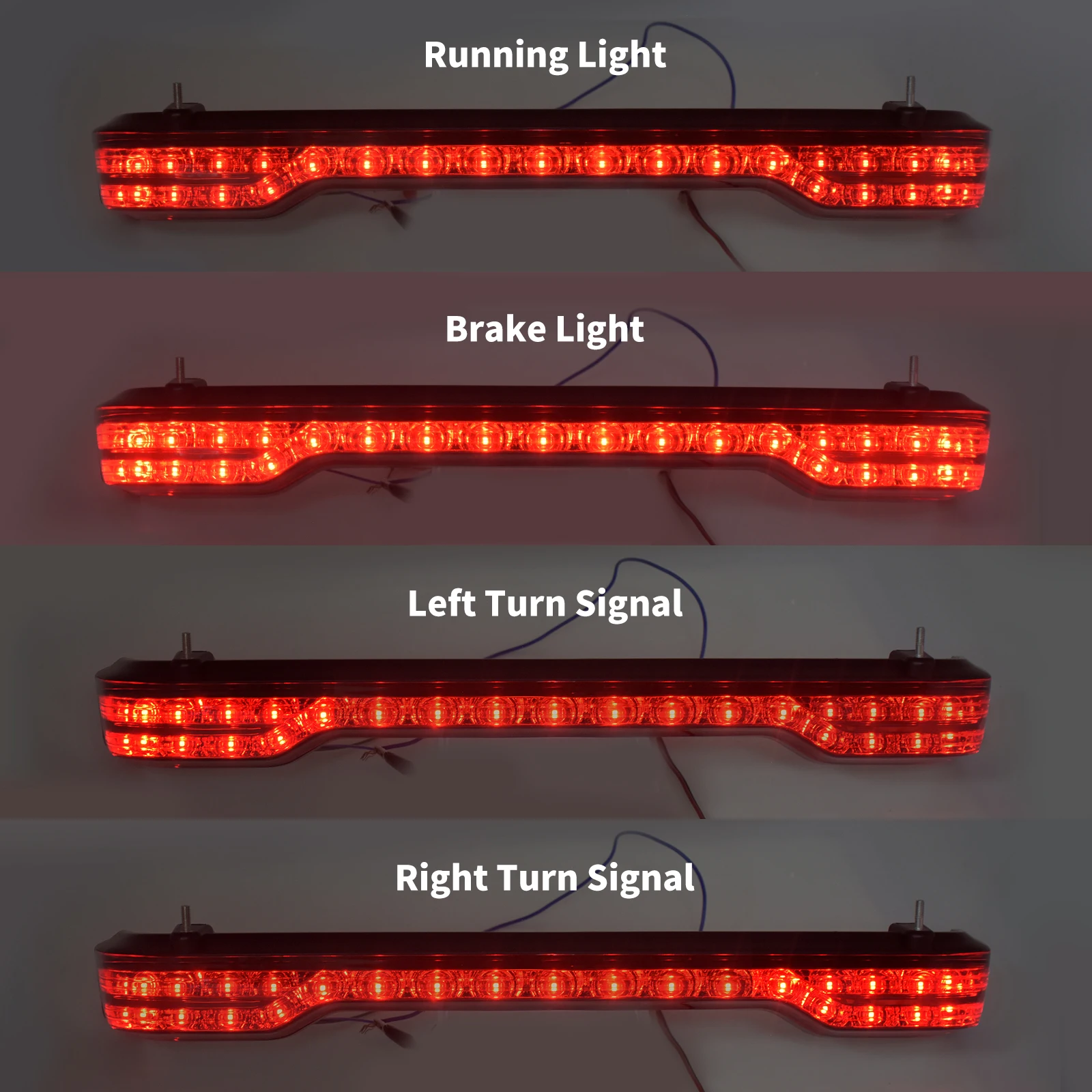 Motorcycle Rear Tour-Pak King Tour Trunk Pack Turn Signal Brake LED Light For Harley Touring Road Electra Glide Limited 14-2021