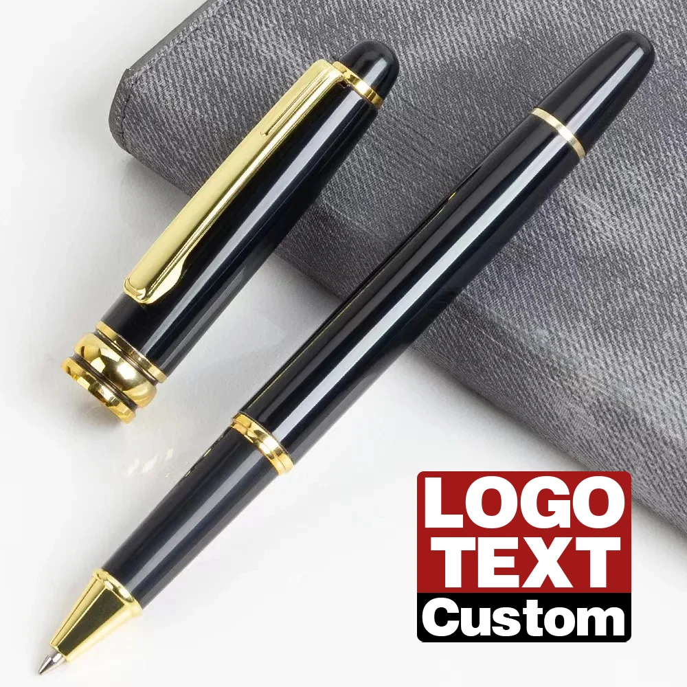 Metal Business Office Supplies Ballpoint Pens for Writing Rollerball Sign Pen Customized Logo Name Gift Free Laser Engraving