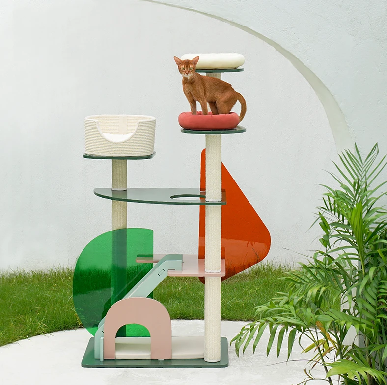 Acrylic Cat Climbing Frame Tree Integrated Large Cat Climber Toys Do Not Cover an Area