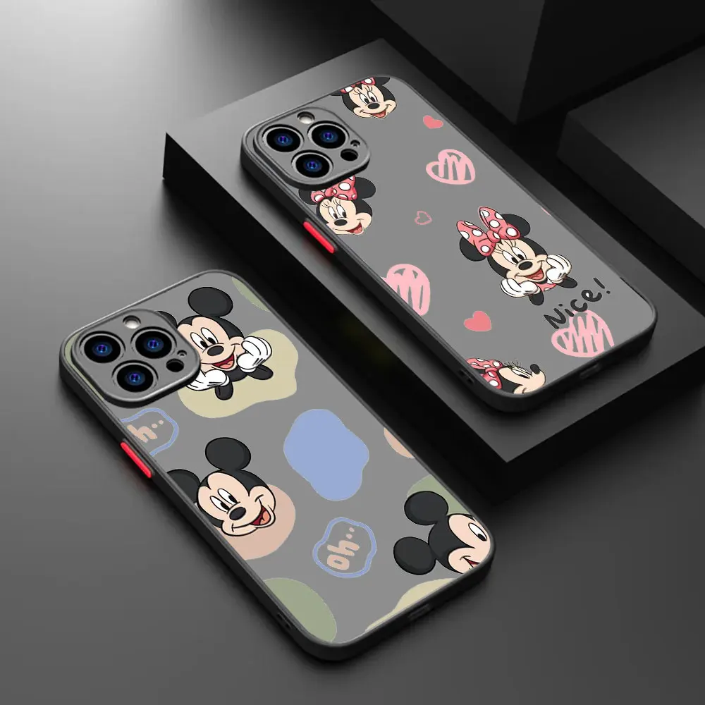 Cute Mickey Minnie Mouse Matte Shockproof Phone Case Cover For APPLE iPhone 12 11 8 7 6 6S X XS XR PRO MAX PLUS 5G