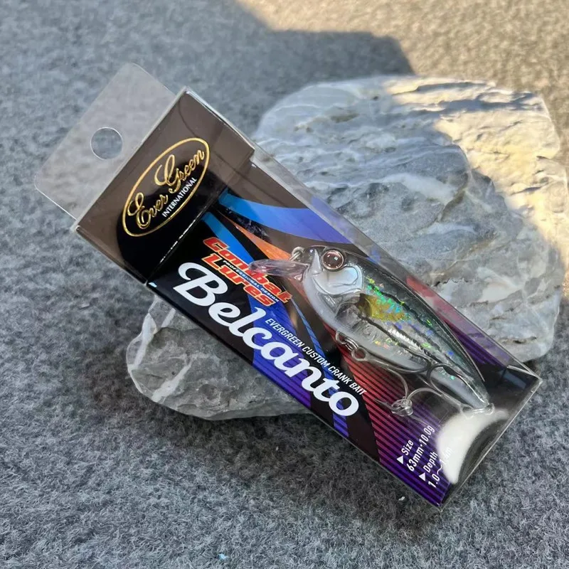 

Japanese Original Evergreen Lure Fake Bait Belcanto Shallow Crank Lurefat Bait Full Color Spot