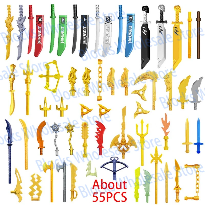 MOC Anime Cartoon Building Blocks Movies Figure Dragons Wings Claw Weapons Accessories Assemble Bricks Toy Gift For Children W06 - view 5