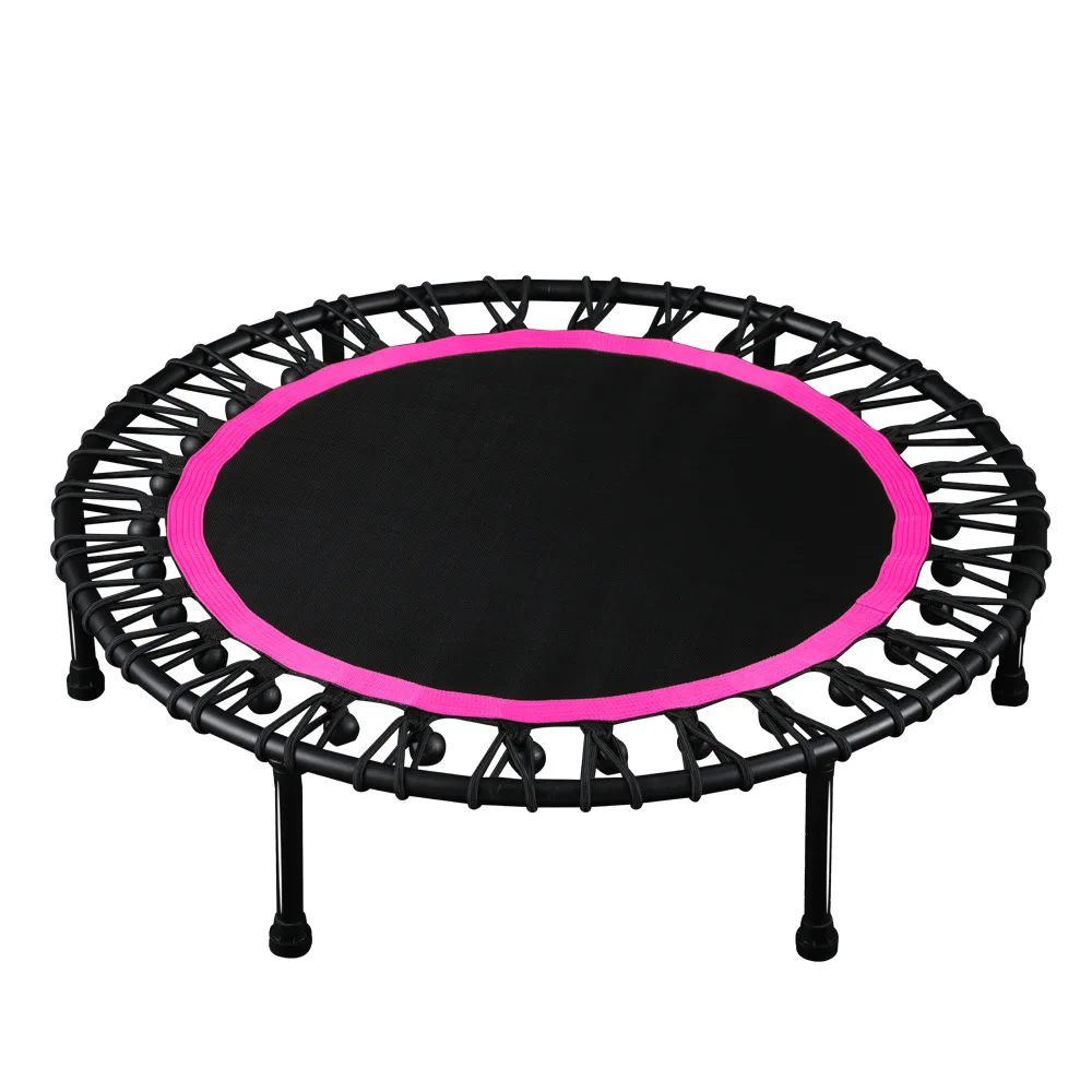 

Hot Sale Gym Fitness Slimming Equipment 40 Inch Jumping Indoor Household Elastic Ball Rope Round Mini Trampoline Bed for Adults