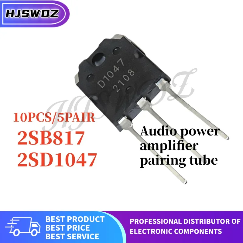 10PCS/5Pairs 2SB817 2SD1047 817 D1047 TO-3P Audio power amplifier pairing tube Brand New