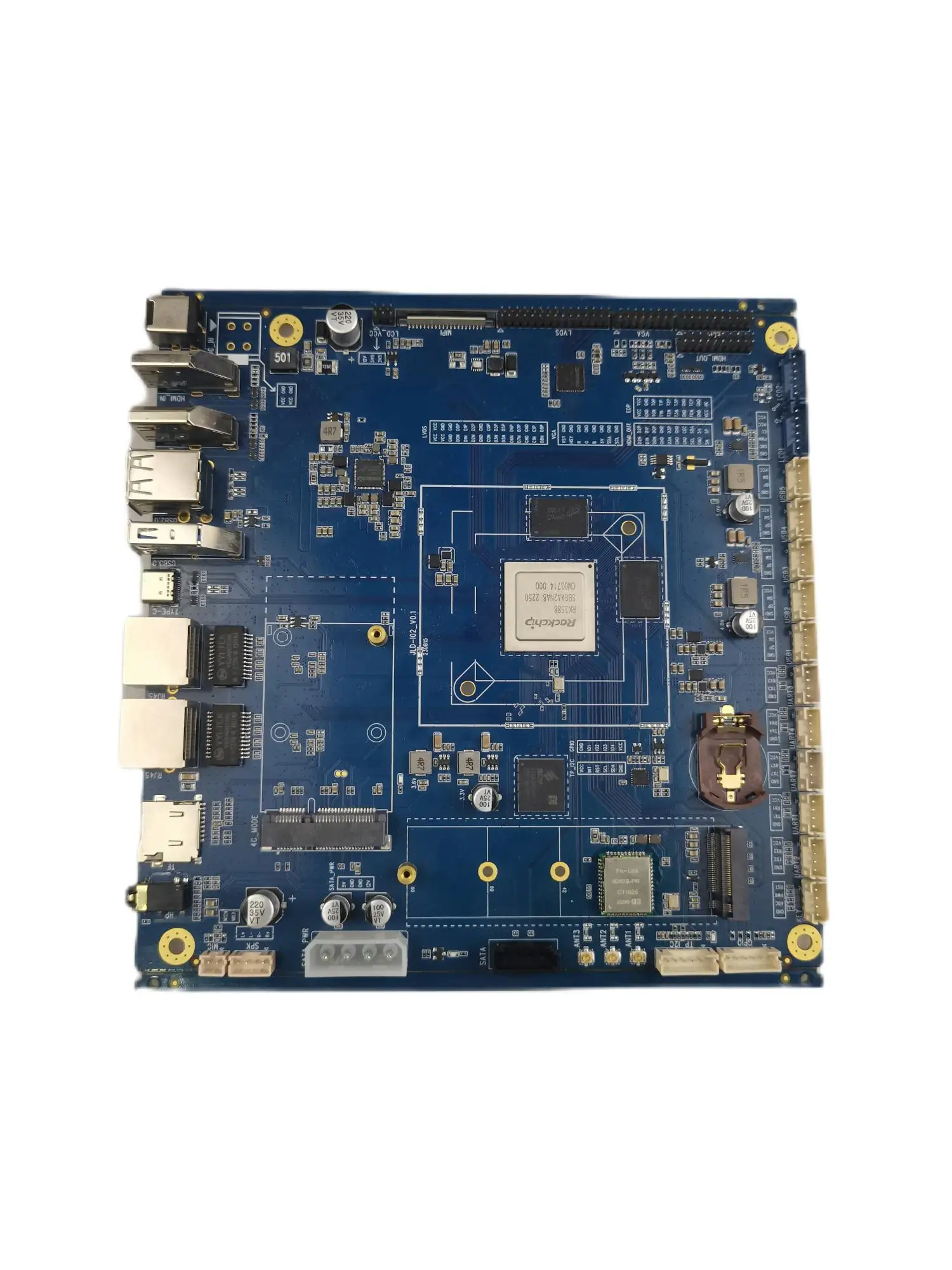 JLD-I02 RK3588 octa-core 4*Cortex-A76 + 4*Cortex-A55 HF2.8GHz Mini PC Industrial Motherboard