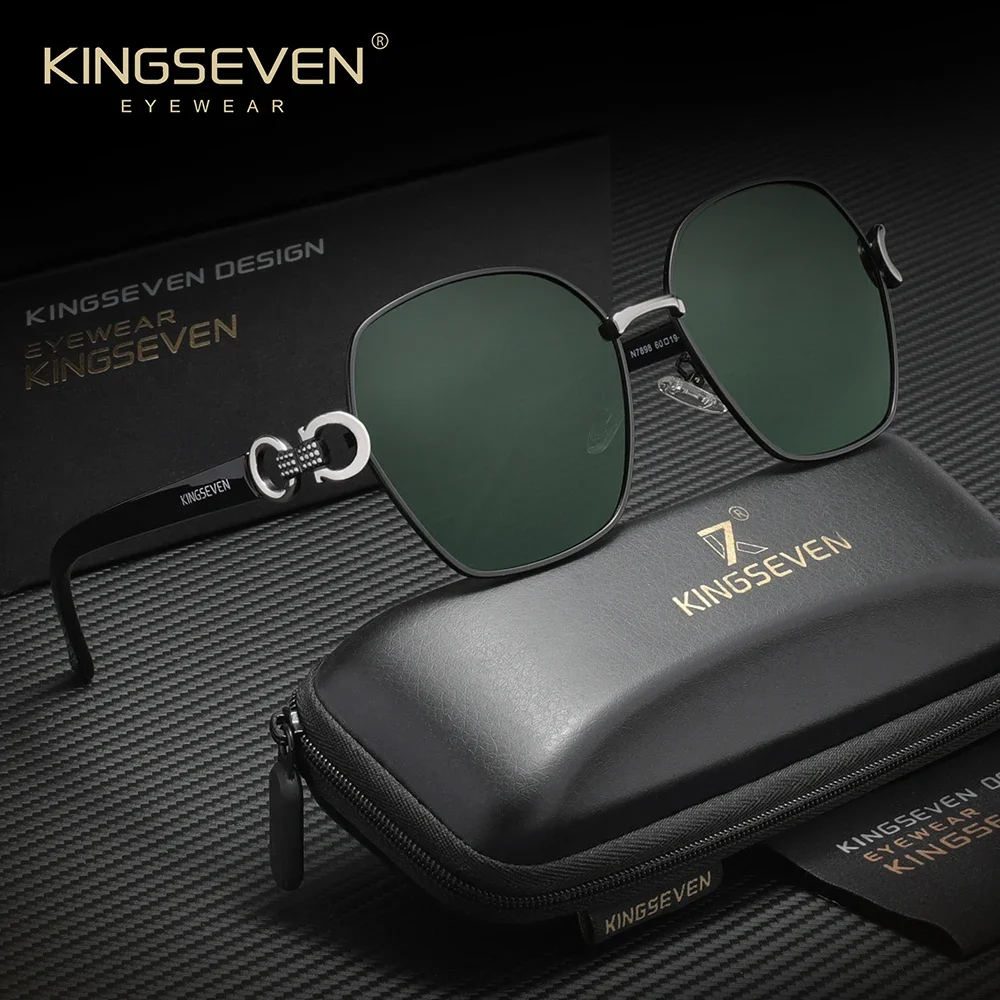 KINGSEVEN Stilvolle, luxuriöse, polarisierte Sonnenbrille für Damen, modisch, elegant, für den Strandurlaub, Brillenzubehör, Schmetterlingsbrille
