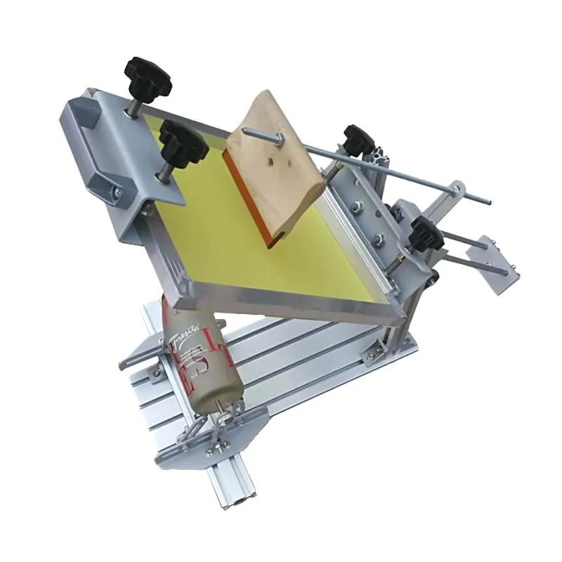 High Precision Manual Glass Bottle Screen Printing Machine for Round Surface Printing