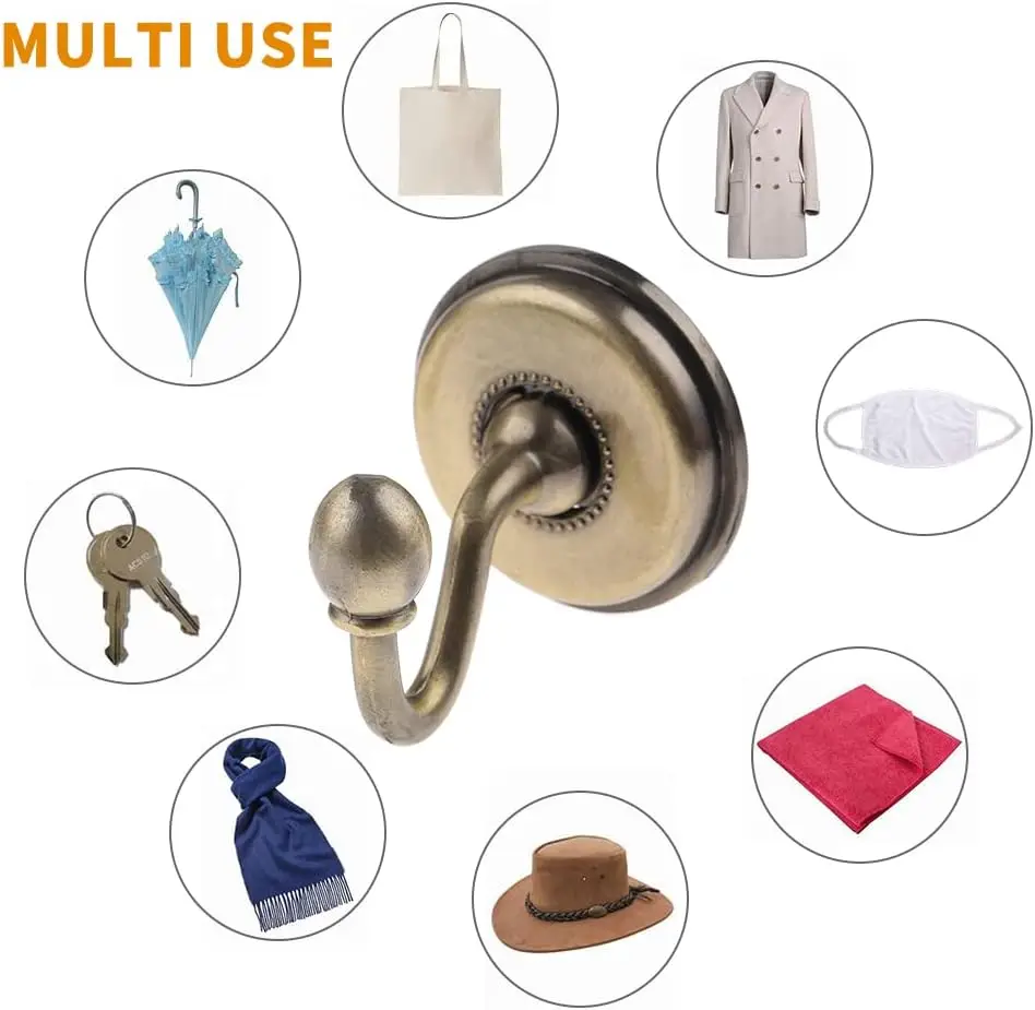 2 Pcs Antique Curtain Tiebacks Vintage Wall Hooks 4 Colors Window Curtain Drapery Tieback Door Tassel Hooks with 4 Pcs Screws