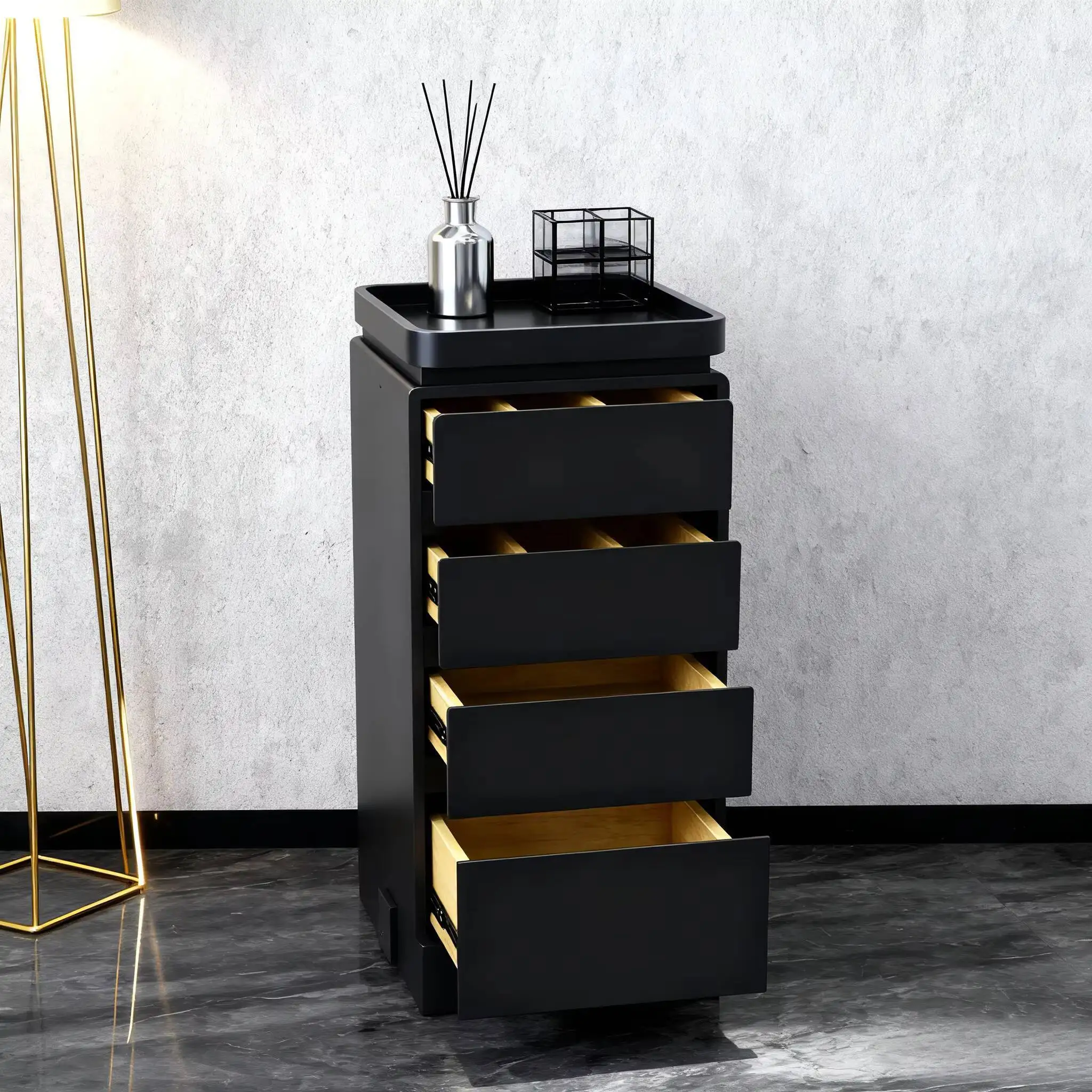 Makeup Professional Box Hairdresser Salon Cart Auxiliary Trolleys Beauty Trolley Station Tool Table Pedicure Aesthetic Furniture