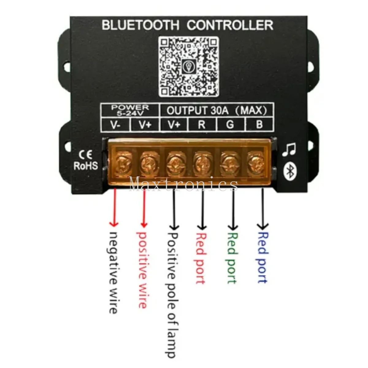 NEW Bluetooth DC5-24V RGB LED Strip Light Controller 30A 4-wire 3-channel Constant Voltage Lamp RF 29-Key Wireless Remote Dimmer