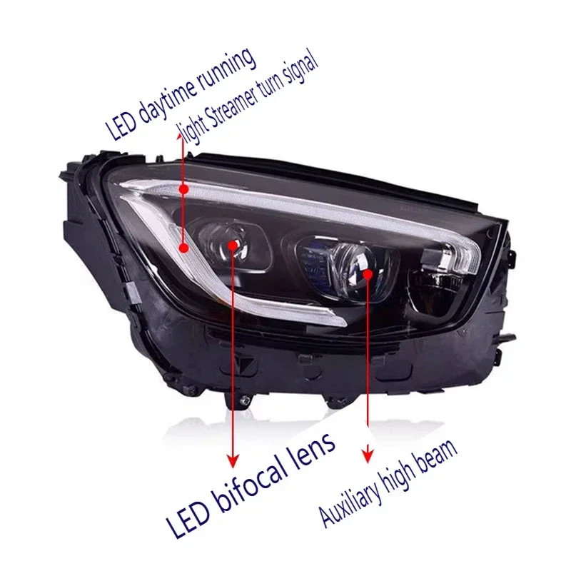 Car Headlights For Mercedes-Benz GLC W253 2016-2023 to high style LED Auto Headlamp Assembly Projector Lens Accessories