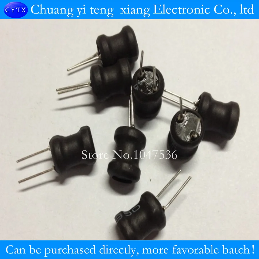 10PCS 0810 line -shaped inductor 100UH 1A 8*10 feet away from  inductors 5MM green 100% good