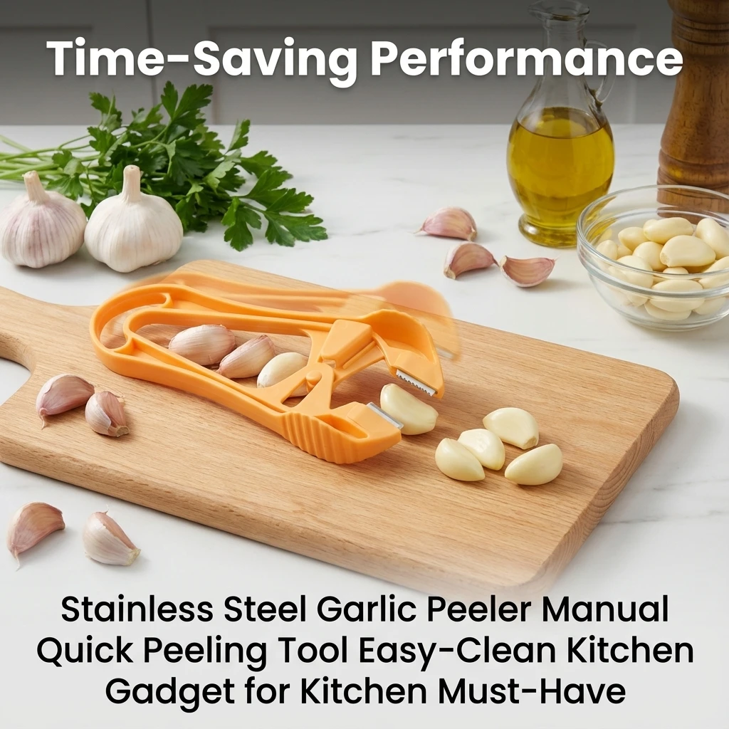 Kitchen Gadgets To Have - Roestvrijstalen knoflookschiller Handmatig snel schilgereedschap Gemakkelijk