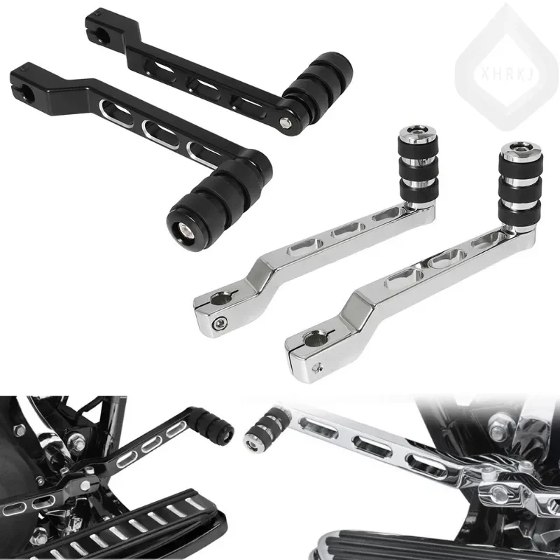 

New Knurled Black Heel Toe Gear Shifter Pegs For Harley Softail Touring Electra Road Glide FLHR 2025