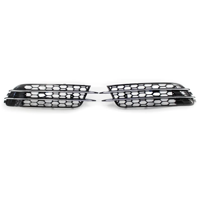 

A77T-1Pair Front Fog Light Cover Honeycomb Grille Racing Grills For A6 C7 2012-2015 4G0807681 4G0807682