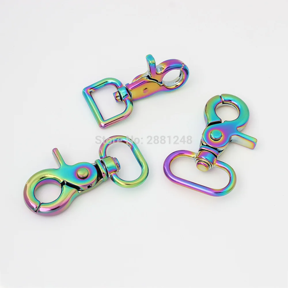 8mm 10mm 17mm  20mm 26mm rainbow High quality Bag Clasps Lobster Swivel Trigger Clips Snap Hook Accessories dog leash