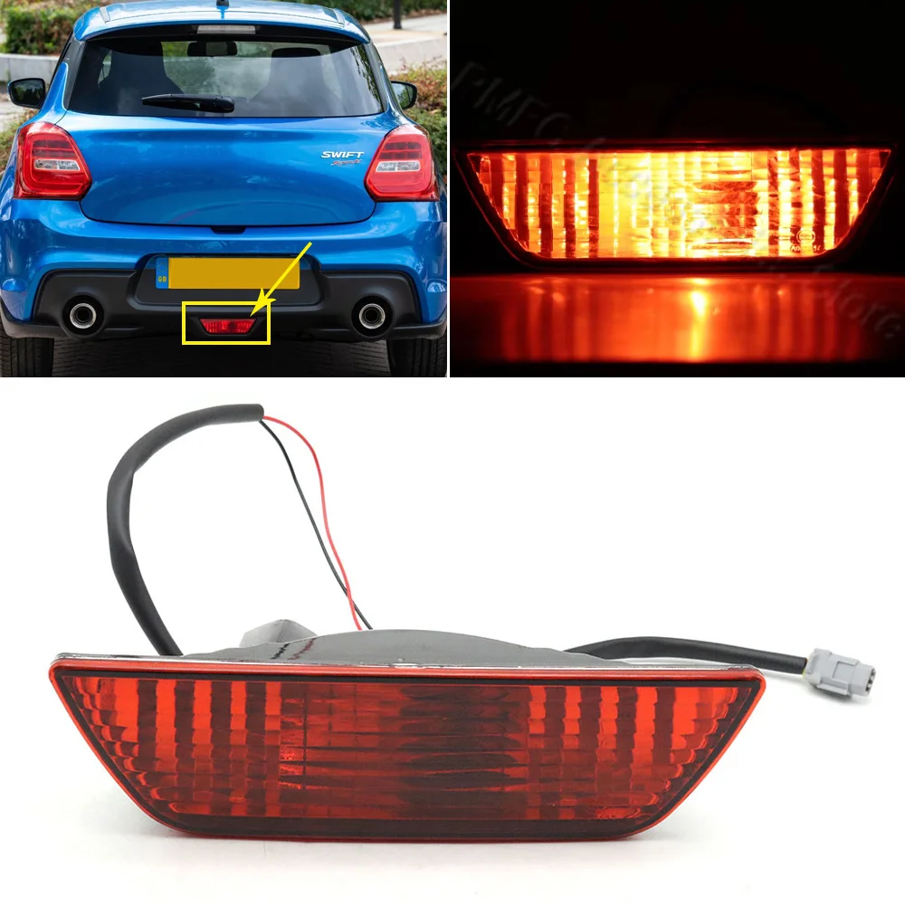 

Car Tail Fog Lamp Reflector Rear Bumper Stop Brake Light Assembly For Suzuki Swift Sport SX4 S-Cross 2013-2024