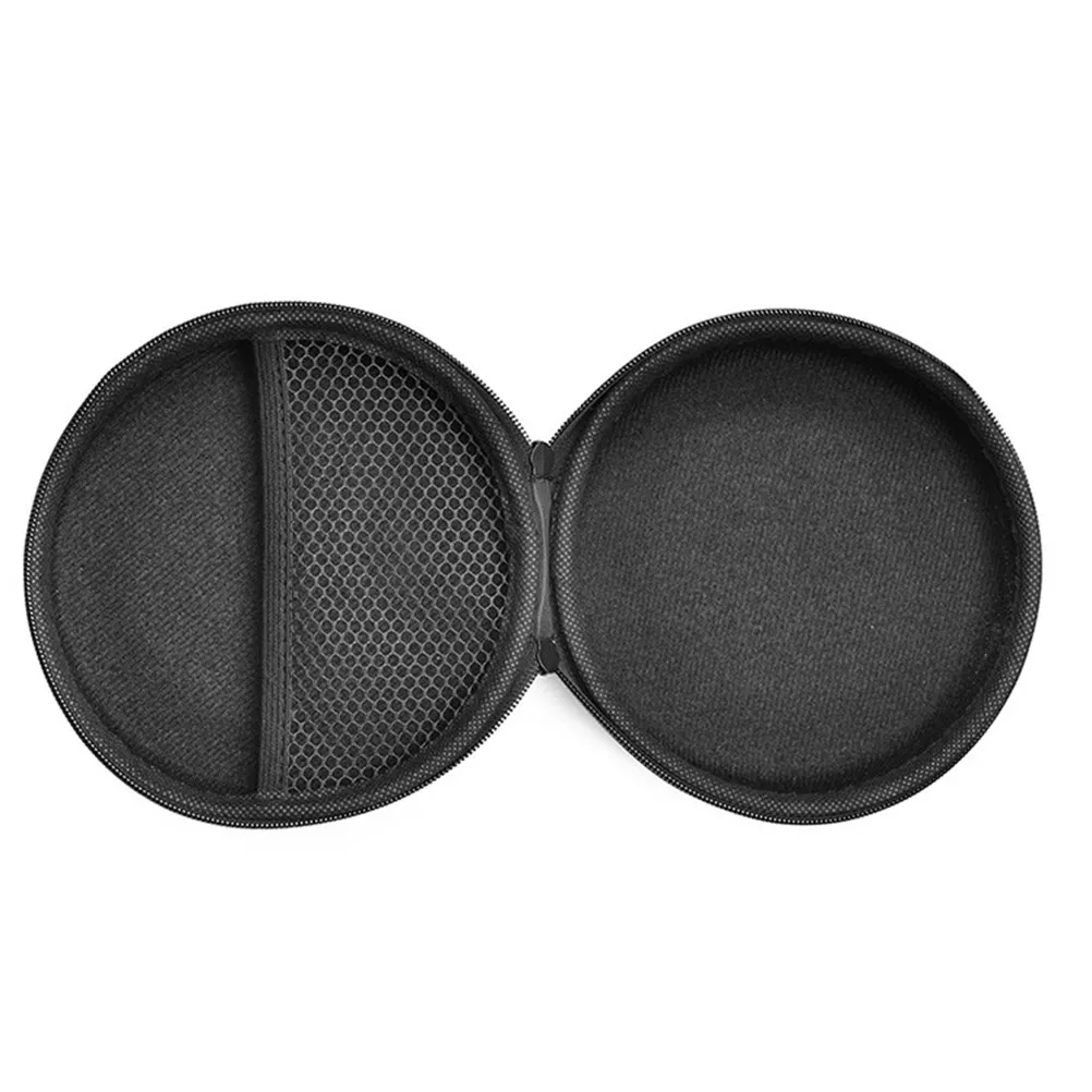 Mini Portable Headphone Case Black Zipper Carrying Hard Storage Box Hook for As650 Earphones Earbud Pouch Organizer Dustproof