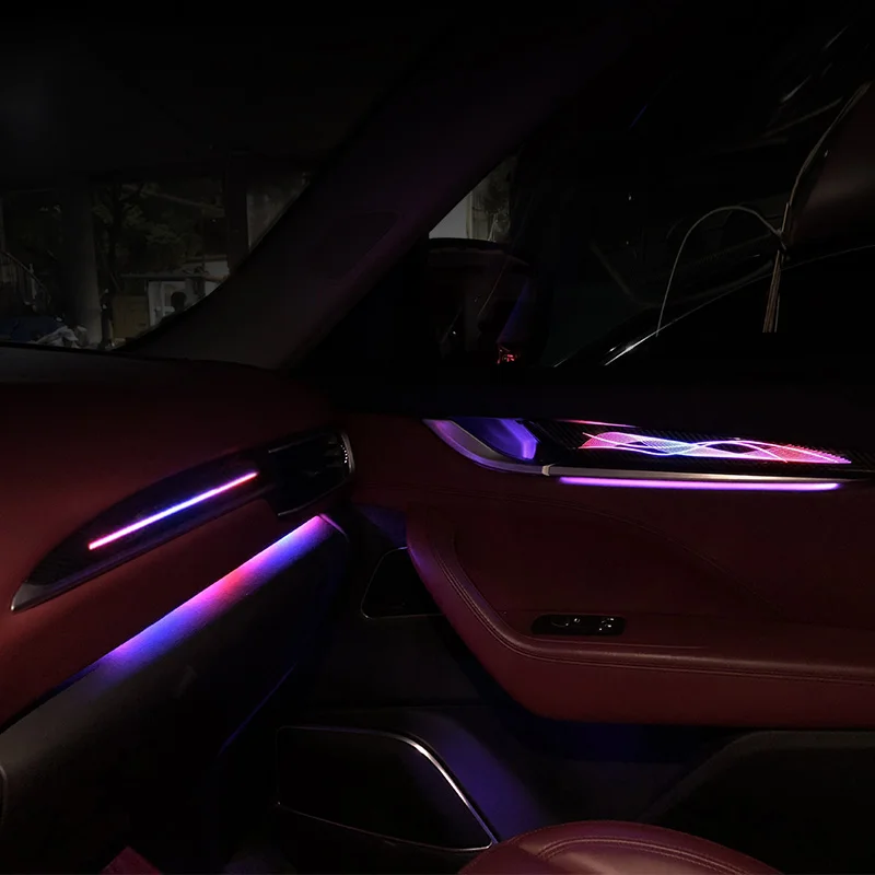 

Modern Design Car Neon LED RGB Strip Lights Interior Atmosphere Light Strip Trim Dynamic Ambient Light for Mase rati Ghibli
