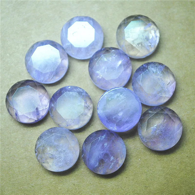 6 قطعة كبوشن الجمشت الطبيعي 13 مللي متر سطح الأحجار الكريمة الأوجه 5 مللي متر الارتفاع نوعية جيدة DIY بها بنفسك مجوهرات اكسسوارات